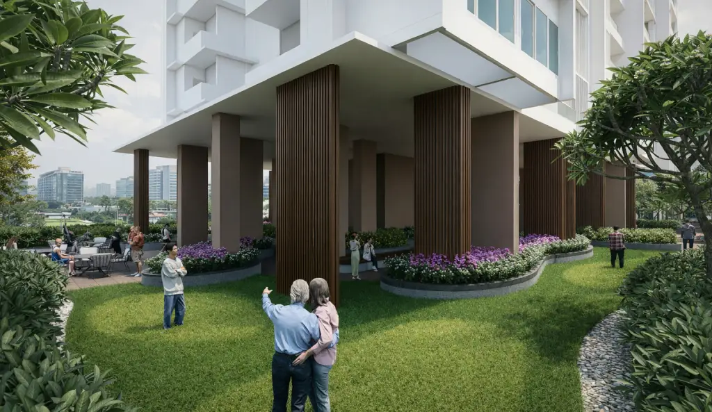 6 Boulevard - clubhouse entrance and arrival court, Tathawade Pune